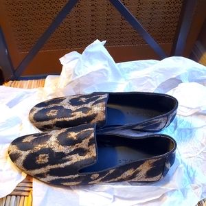 Banana Republic leopard pront smoking loafers